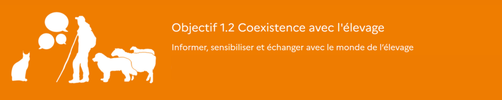 Dessin illustration Objectif 1-2: coexistence avec l'élevage