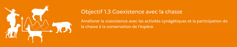 Dessin illustration Objectif 1-3: coexistence avec la chasse